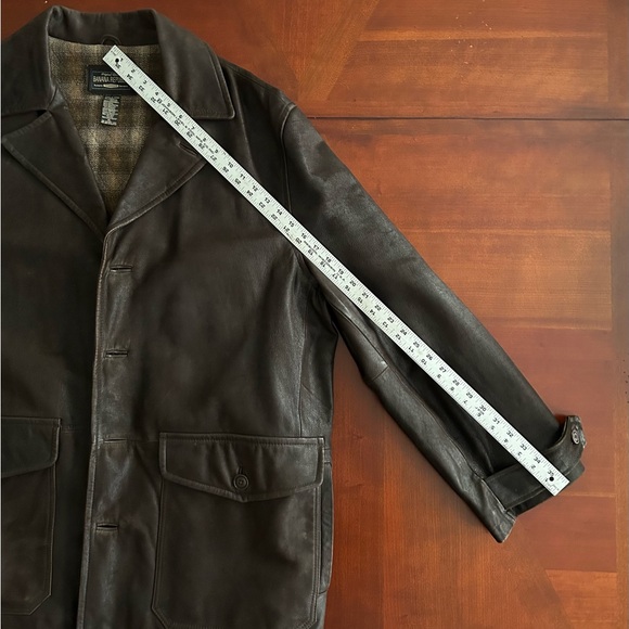 Vintage Banana Republic 3/4 Length Brown Leather Coat - Picture 9 of 16